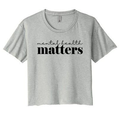 Mental Health Matters Awareness Women's Crop Top Tee