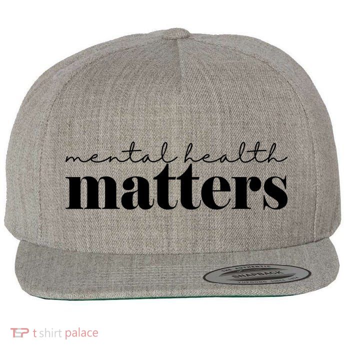 Mental Health Matters Awareness Wool Snapback Cap