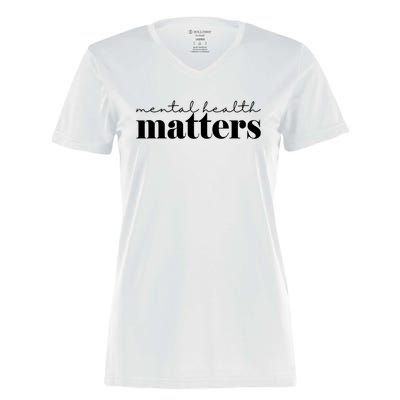 Mental Health Matters Awareness Women's Momentum V-Neck T-Shirt