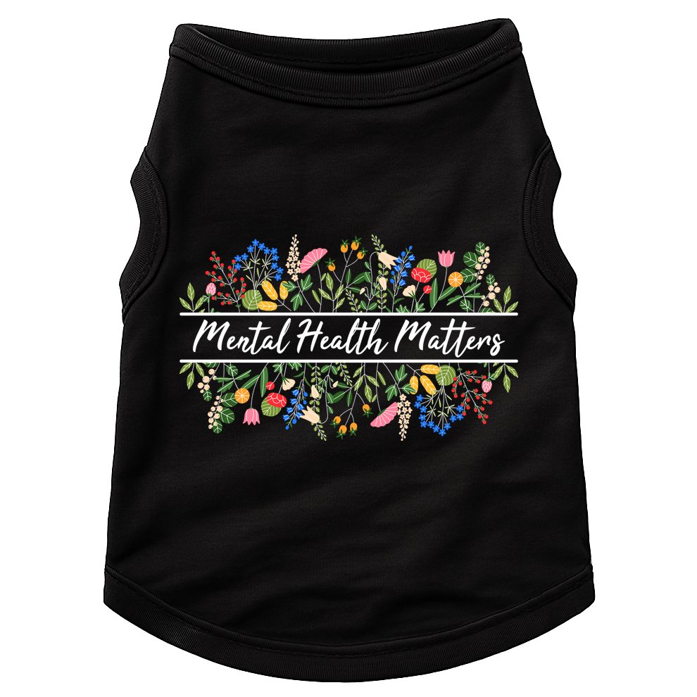 Mental Health Matters Floral Wildflowers Doggie Tank