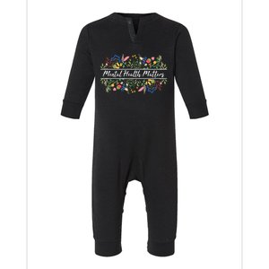 Mental Health Matters Floral Wildflowers Infant Fleece One Piece