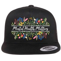 Mental Health Matters Floral Wildflowers Flatbill Hat