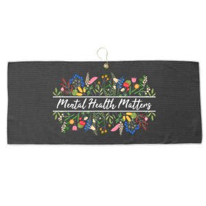 Mental Health Matters Floral Wildflowers Large Microfiber Waffle Golf Towel