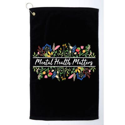 Mental Health Matters Floral Wildflowers Golf Towel