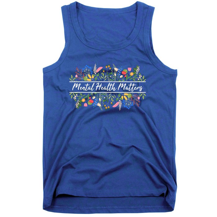 Mental Health Matters Floral Wildflowers Tank Top