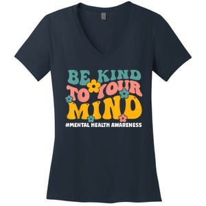 Mental Health Matters End The Stigma Mental Health Awareness Women's V-Neck T-Shirt