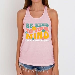 Mental Health Matters End The Stigma Mental Health Awareness Women's Knotted Racerback Tank