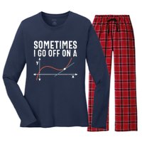 Math Humor Math Pun Math Joke Funny Math Funny Geometry Gift Women's Long Sleeve Flannel Pajama Set 