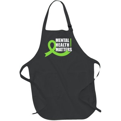 Mental Health Matters Quotes Health Awareness End The Stigma Full-Length Apron With Pockets