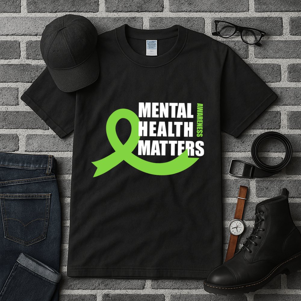 Mental Health Matters Quotes Health Awareness End The Stigma Tall T-Shirt