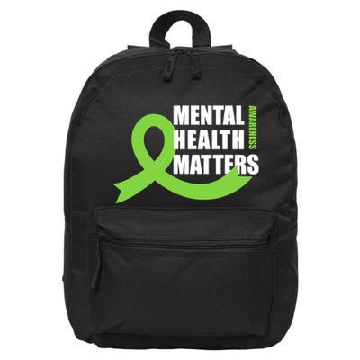 Mental Health Matters Quotes Health Awareness End The Stigma 16 in Basic Backpack