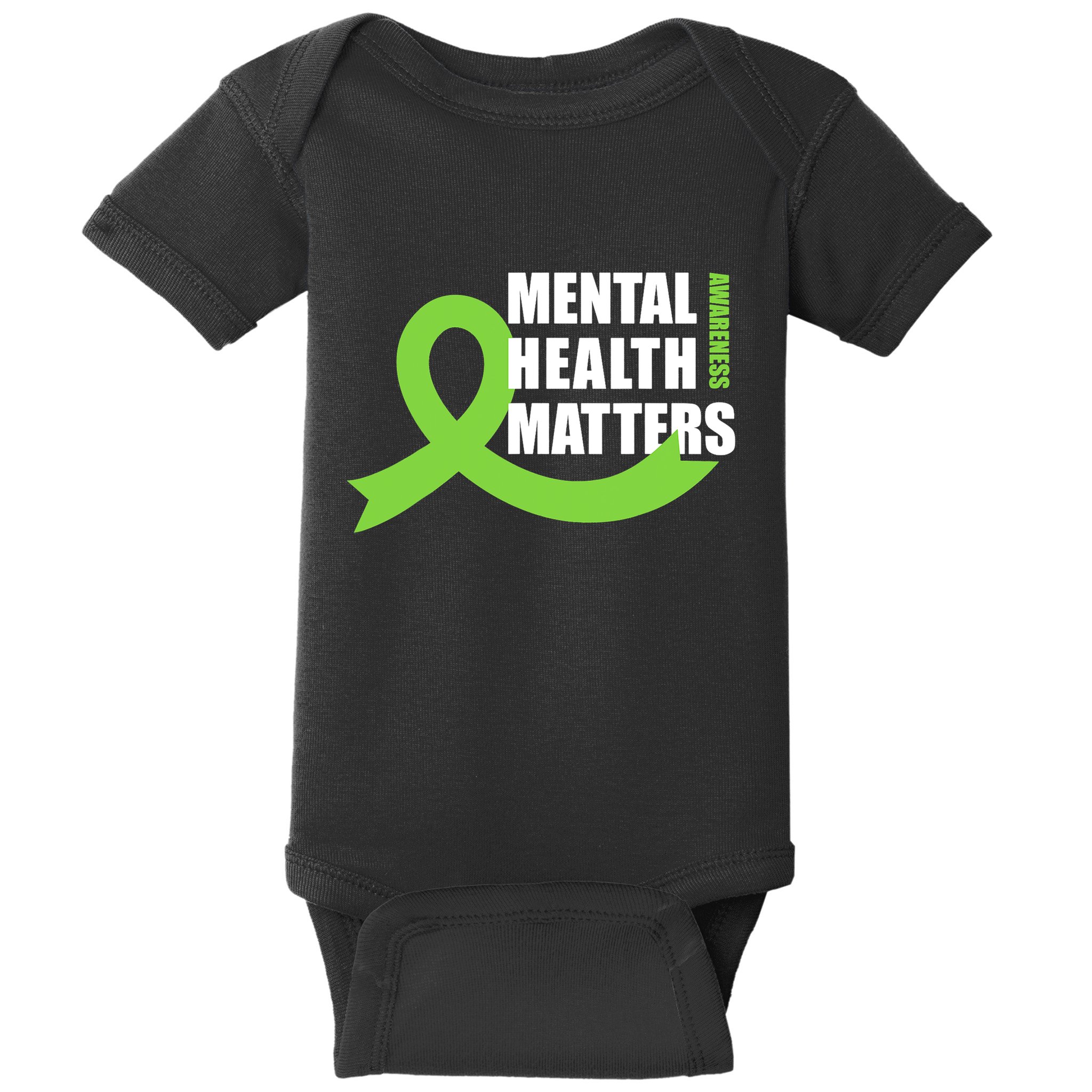Mental Health Matters Quotes Health Awareness End The Stigma Baby Bodysuit