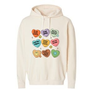 Mental Health Matters You Are Enough Self Care Awareness Garment-Dyed Fleece Hoodie