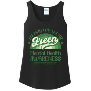 Mental Health Matters We Wear Green Mental Health Awareness Ladies Essential Tank