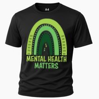 Mental Health Matters Green Rainbow Cooling Performance Crew T-Shirt