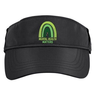 Mental Health Matters Green Rainbow Adult Drive Performance Visor
