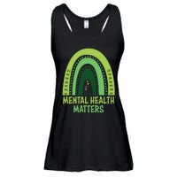 Mental Health Matters Green Rainbow Ladies Essential Flowy Tank