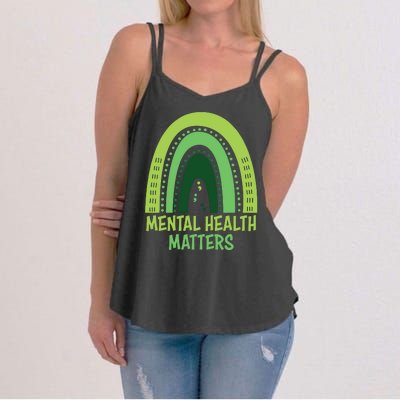 Mental Health Matters Green Rainbow Women's Strappy Tank