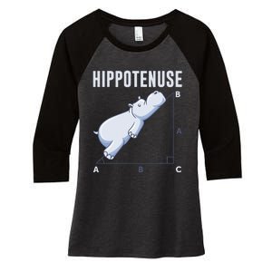 Mathematics Hippotenuse Maths Set of Pythagora's Geometry Women's Tri-Blend 3/4-Sleeve Raglan Shirt