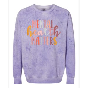 Mental Health Matters Human Brain Illness Awareness Colorblast Crewneck Sweatshirt