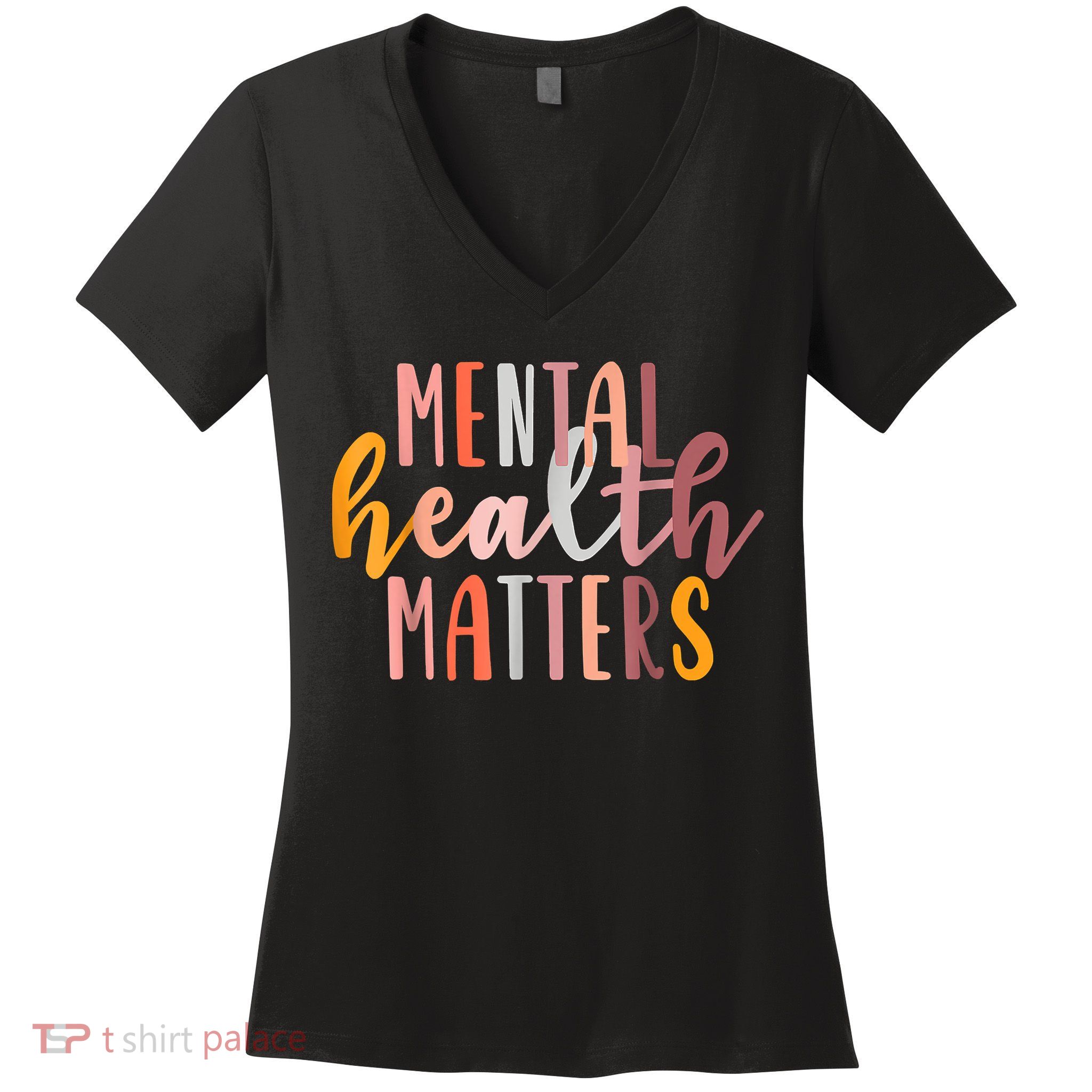 Mental Health Matters Human Brain Illness Awareness Women's V-Neck T-Shirt