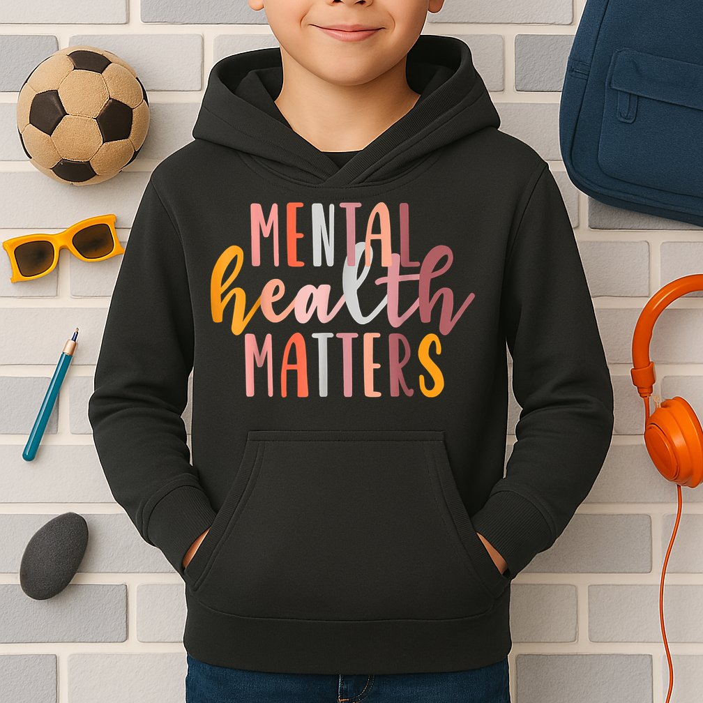 Mental Health Matters Human Brain Illness Awareness Kids Hoodie