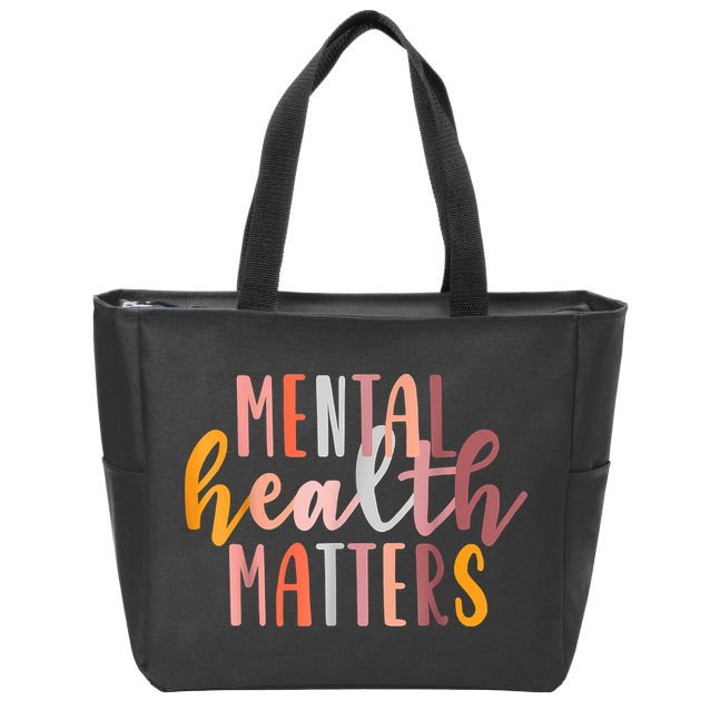 Mental Health Matters Human Brain Illness Awareness Zip Tote Bag