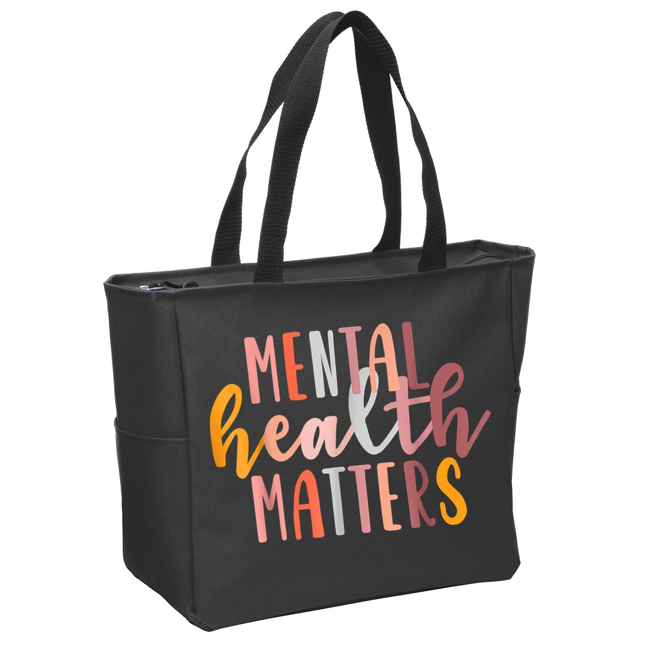 Mental Health Matters Human Brain Illness Awareness Zip Tote Bag