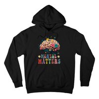 Mental Health Matters Brain Illness Awareness Vintage Groovy Hoodie