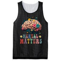 Mental Health Matters Brain Illness Awareness Vintage Groovy Mesh Reversible Basketball Jersey Tank