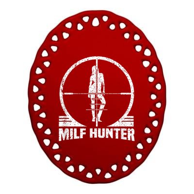 MILF Hunter Ceramic Oval Ornament