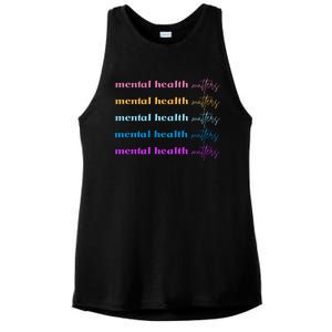 Mental Health Matter Colorful Awareness Ladies PosiCharge Tri-Blend Wicking Tank