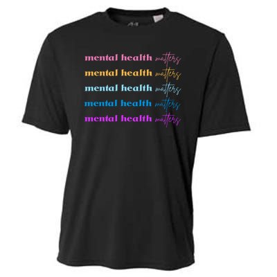 Mental Health Matter Colorful Awareness Cooling Performance Crew T-Shirt