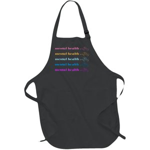 Mental Health Matter Colorful Awareness Full-Length Apron With Pockets