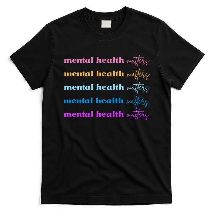 Mental Health Matter Colorful Awareness T-Shirt