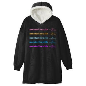 Mental Health Matter Colorful Awareness Hooded Wearable Blanket