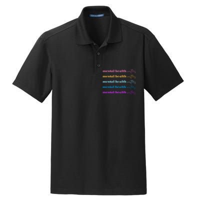 Mental Health Matter Colorful Awareness Dry Zone Grid Polo