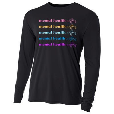 Mental Health Matter Colorful Awareness Cooling Performance Long Sleeve Crew