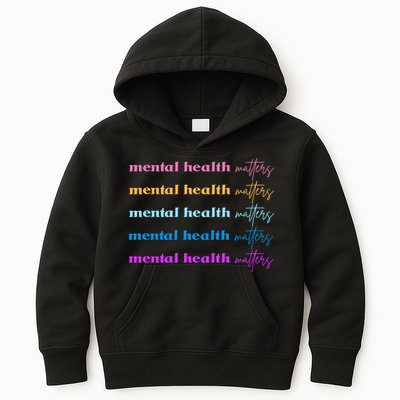 Mental Health Matter Colorful Awareness Kids Hoodie