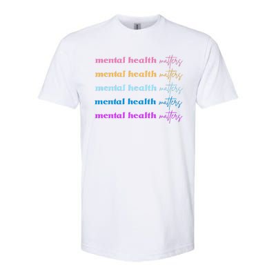 Mental Health Matter Colorful Awareness Softstyle CVC T-Shirt