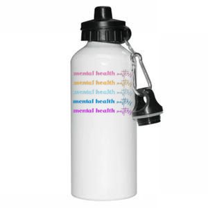 Mental Health Matter Colorful Awareness Aluminum Water Bottle