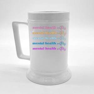 Mental Health Matter Colorful Awareness Beer Stein