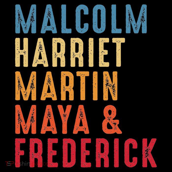 Malcolm Harriet Martin Maya Frederick Black Leaders Drawstring Bag