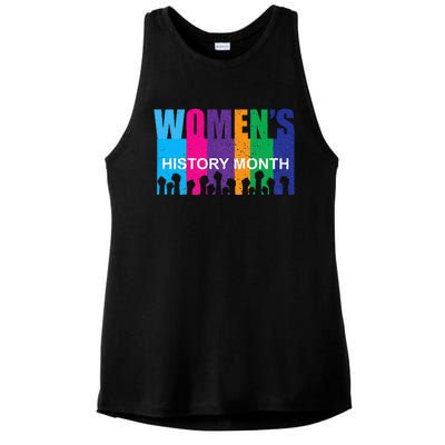 March History Month Retro Distressed Ladies PosiCharge Tri-Blend Wicking Tank