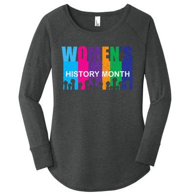 March History Month Retro Distressed Women's Perfect Tri Tunic Long Sleeve Shirt