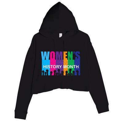 March History Month Retro Distressed Crop Fleece Hoodie