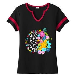 Mental Health Matters Plant Lovers Gardening Ladies Halftime Notch Neck Tee