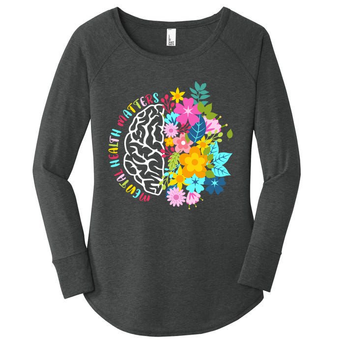 Mental Health Matters Plant Lovers Gardening Women's Perfect Tri Tunic Long Sleeve Shirt