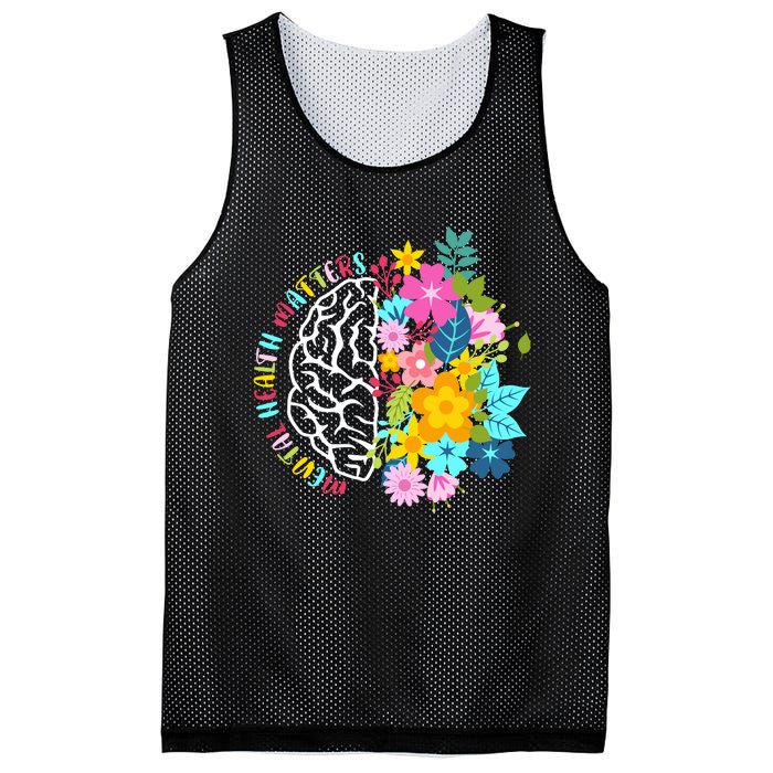 Mental Health Matters Plant Lovers Gardening Mesh Reversible Basketball Jersey Tank