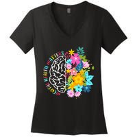 Mental Health Matters Plant Lovers Gardening Women's V-Neck T-Shirt